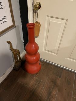 Heavy Red Vase Only 