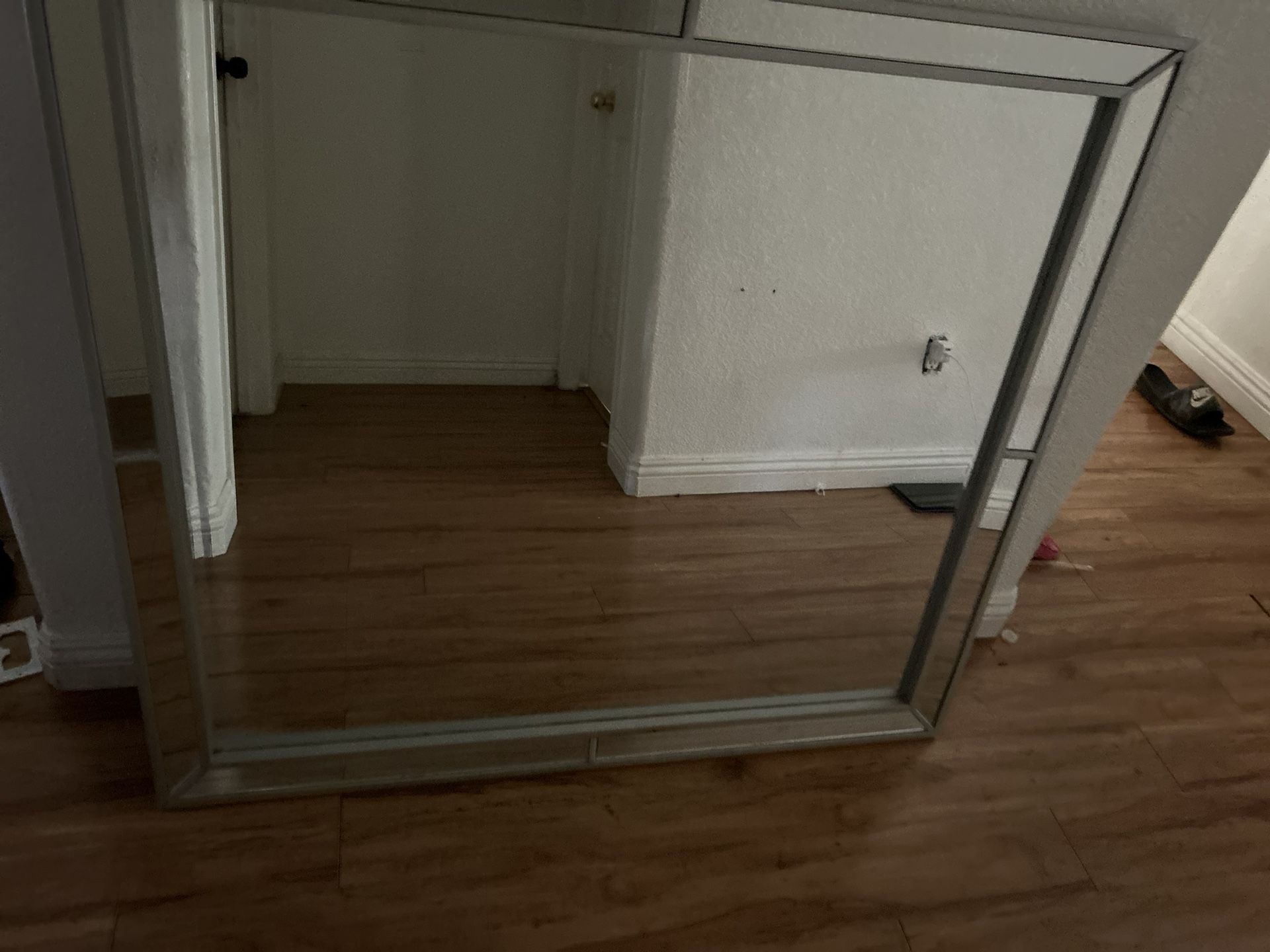 Silver Mirror 3’5 wide and 3’2 tall