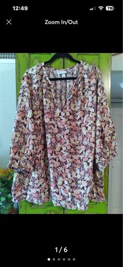 4X Ava & Viv Cute Light Roomy Boho Floral Top