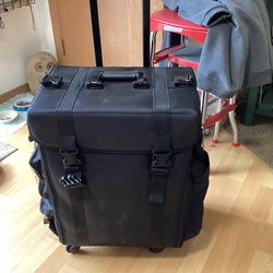 Black Rolling Makeup Artist Case Organizer