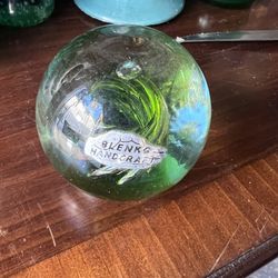 Blenko Blown Glass Paperweight 