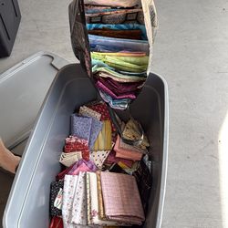 Bin full of Fat Quarters 1/2 yard Fabric Quilt Cotton