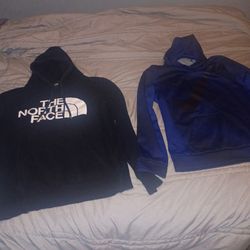 Medium NTF hoodie and Small Blue Nike hoodie