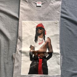 supreme playboi carti tee grey