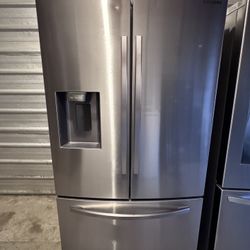 Samsung 27 cu. ft. Large Capacity 3-Door French Door Refrigerator with Dual Ice Maker