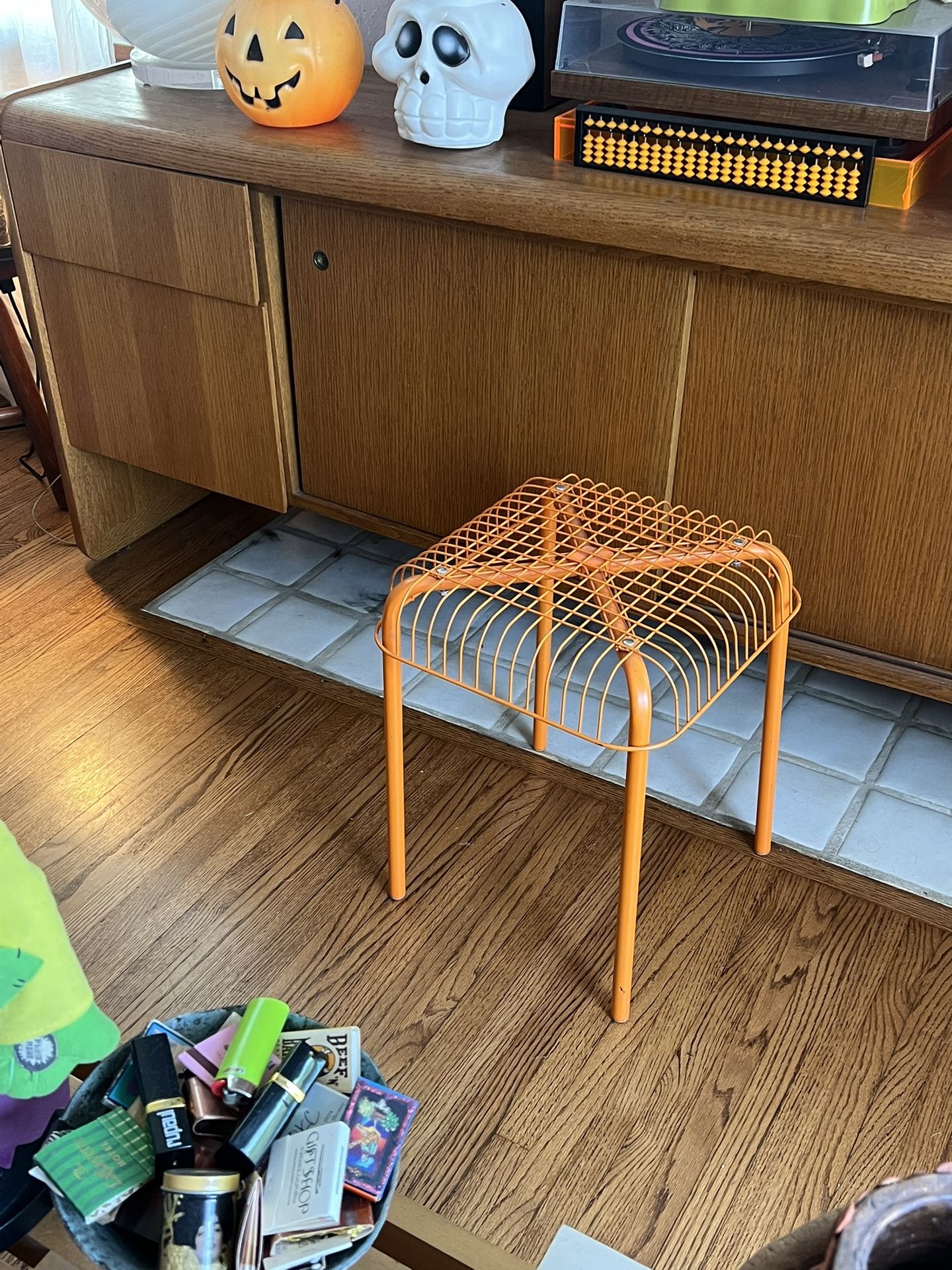 vintage orange IKEA Västerön stool