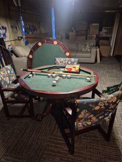 Bumper pool table with poker table top