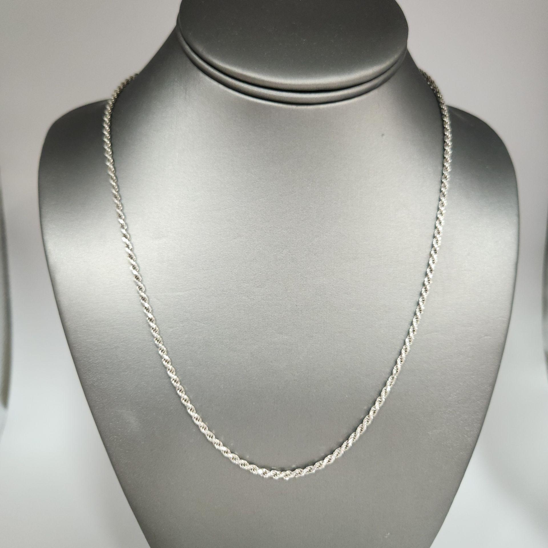 925 Sterling silver Rope Chain Necklace 20 "