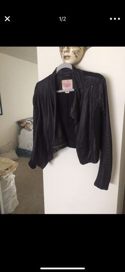 Faux leather jacket size S
