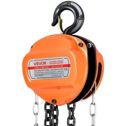 77】Hand Chain Hoist, 1/2 Ton 1100 lbs Capacity, Manual Chain Block with Upgrade G80 Galvanized Chain, 10 ft Lifting Height, Heavy Duty Pulley Hoist fo