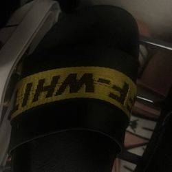 Off white slides.