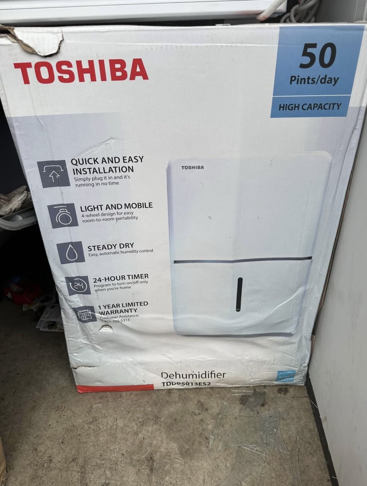 Toshiba 50 Pint Dehumidifier