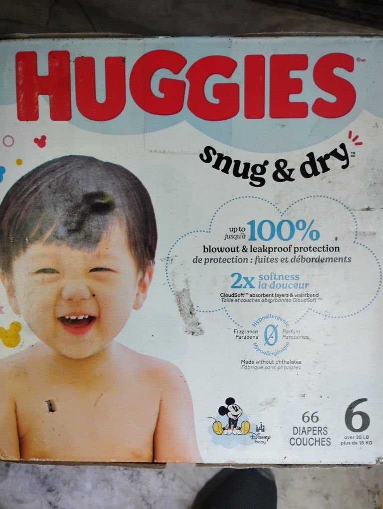 Huggies Diapers Size 6 (Ct 66)