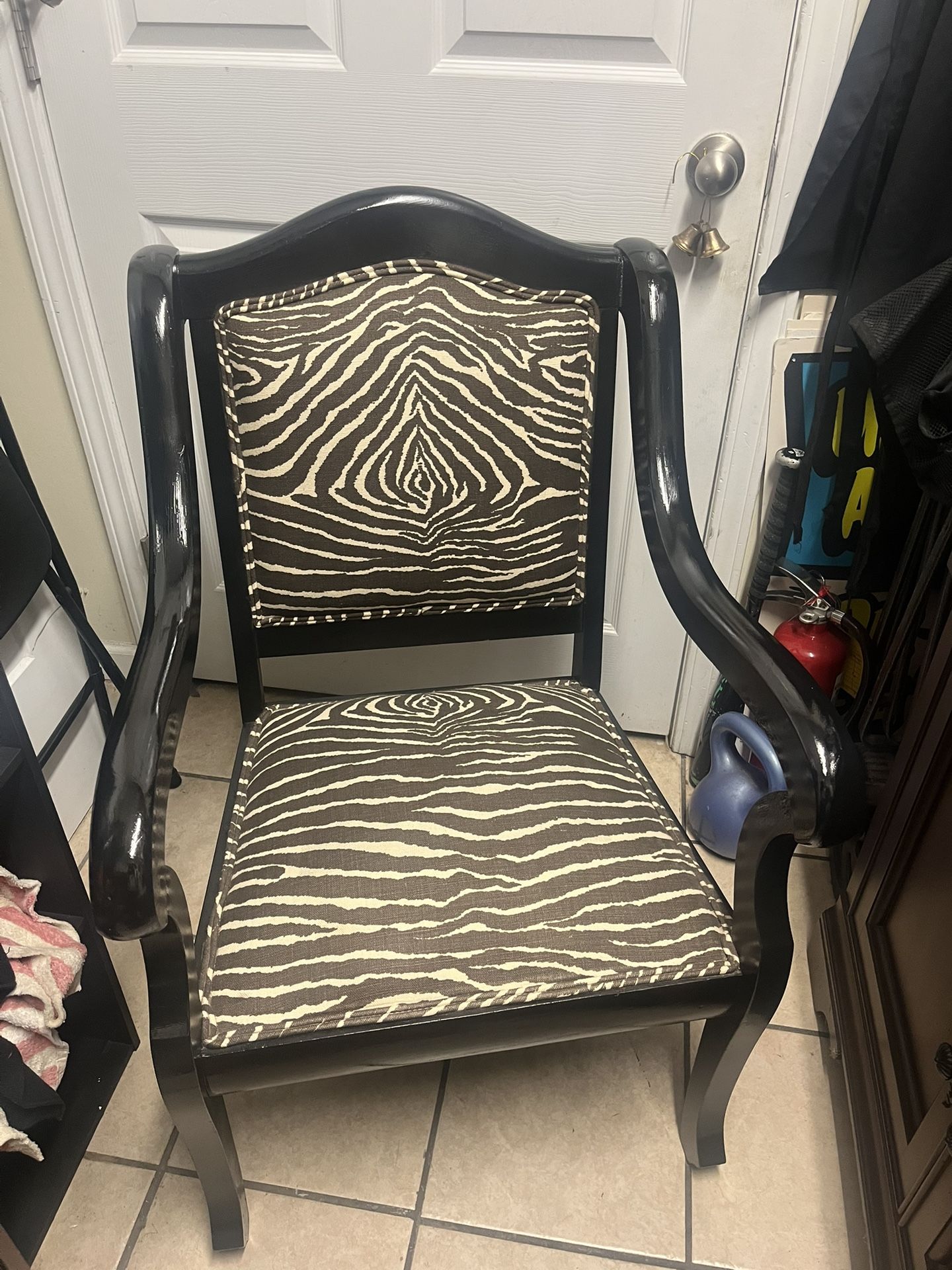 Zebra print chair