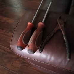 Two Screwdrivers And Wrench 