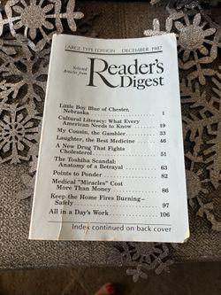 VTG Readers Digest Magazine December 1987 Large Print Edition 30 Articles 352pgs