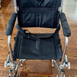 Drive Go-Kart Light Weight Steel Foldable-Transport Chair with Swing Away Metal Footrest-used 