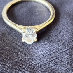 Oval Diamond Ring.  .55 K