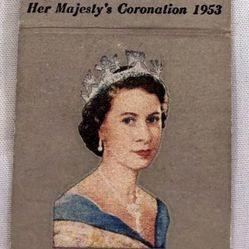 Elizabeth R Her Majesty's Coronation 1953 Matchbook Cover