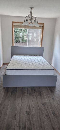 Newer Queen Ikea Malm Bed Frame with The MyPillow Mattress
