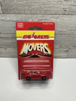 Vintage Majorette Red ‘1990 Porsche 911 Turbo 200 Series / Action Moving Parts • Die Cast Metal • Made in France