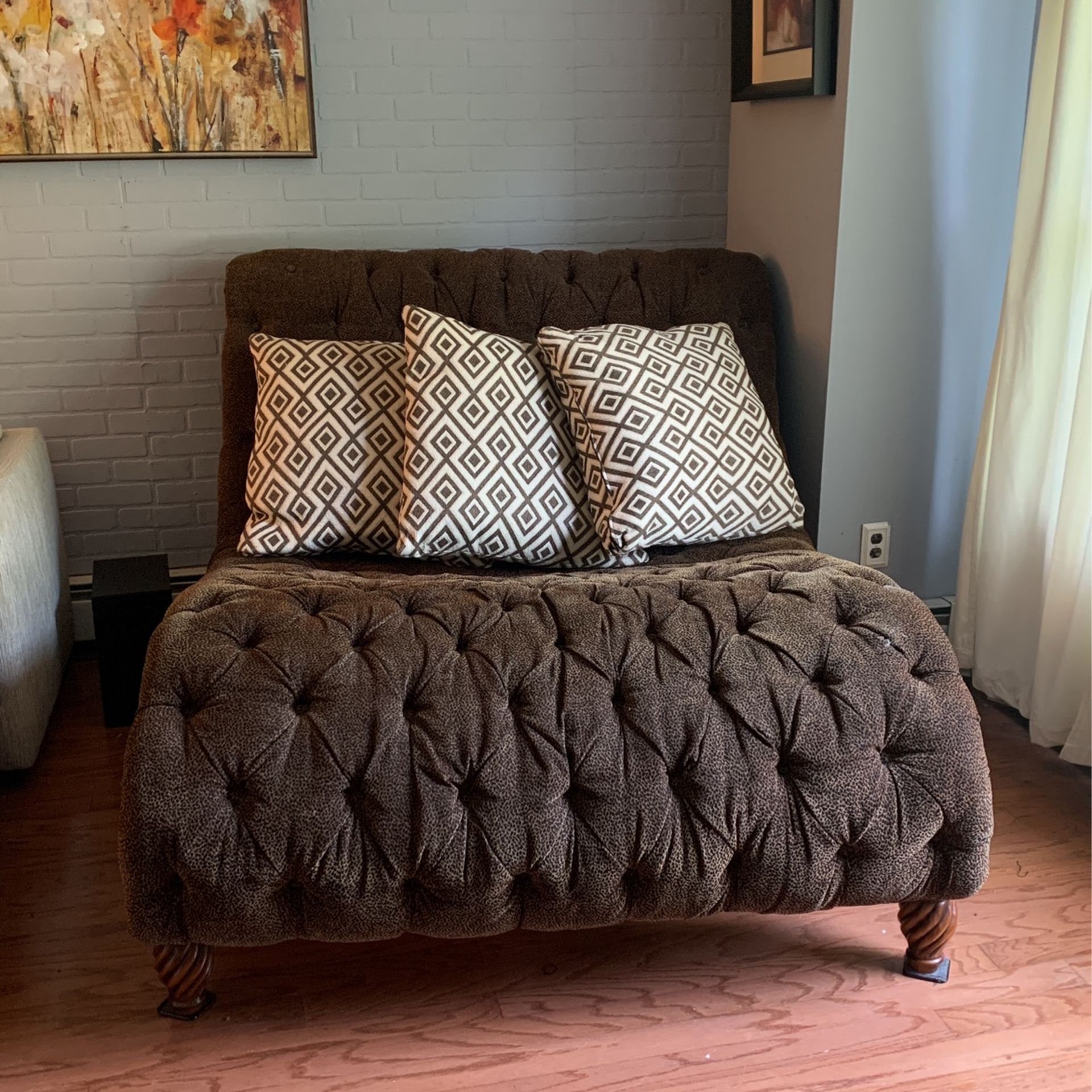 Oversized Brown Chaise