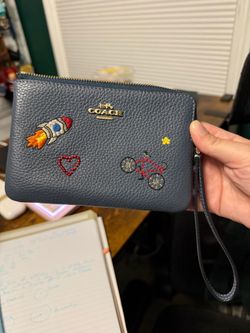 Coach Wristlet Wallet Embroidered