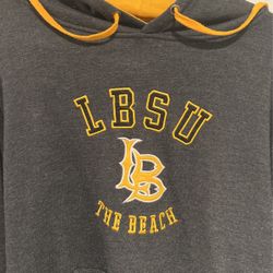 LBSU Hoodie Gray With Yellow 