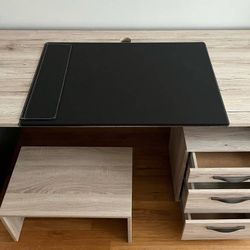 IKEA Office Table with Drawer and black table cover