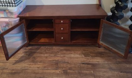 Mission Furniture TV Stand / Media Console – Solid Wood – $200 OBO
