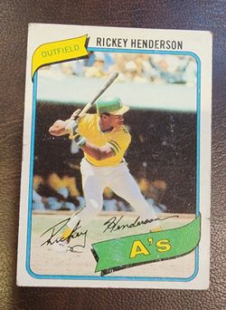 1980 Topps Rickey Henderson Rookie Card #482 Athletics