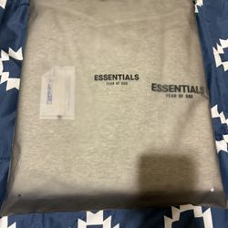 Fear Of God Essentials Light Oatmeal Oversized Hoodie Size Xtra Large