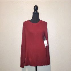 NEW! Women’s Nine West Cozy Mock Neck Pullover Sweater - Size 2X Red