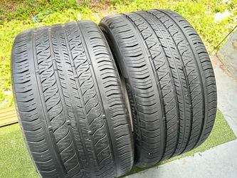 Two Tires 285/40/19 Continental Procontact RX Acoustic With 60-70% Left Tesla Oem used