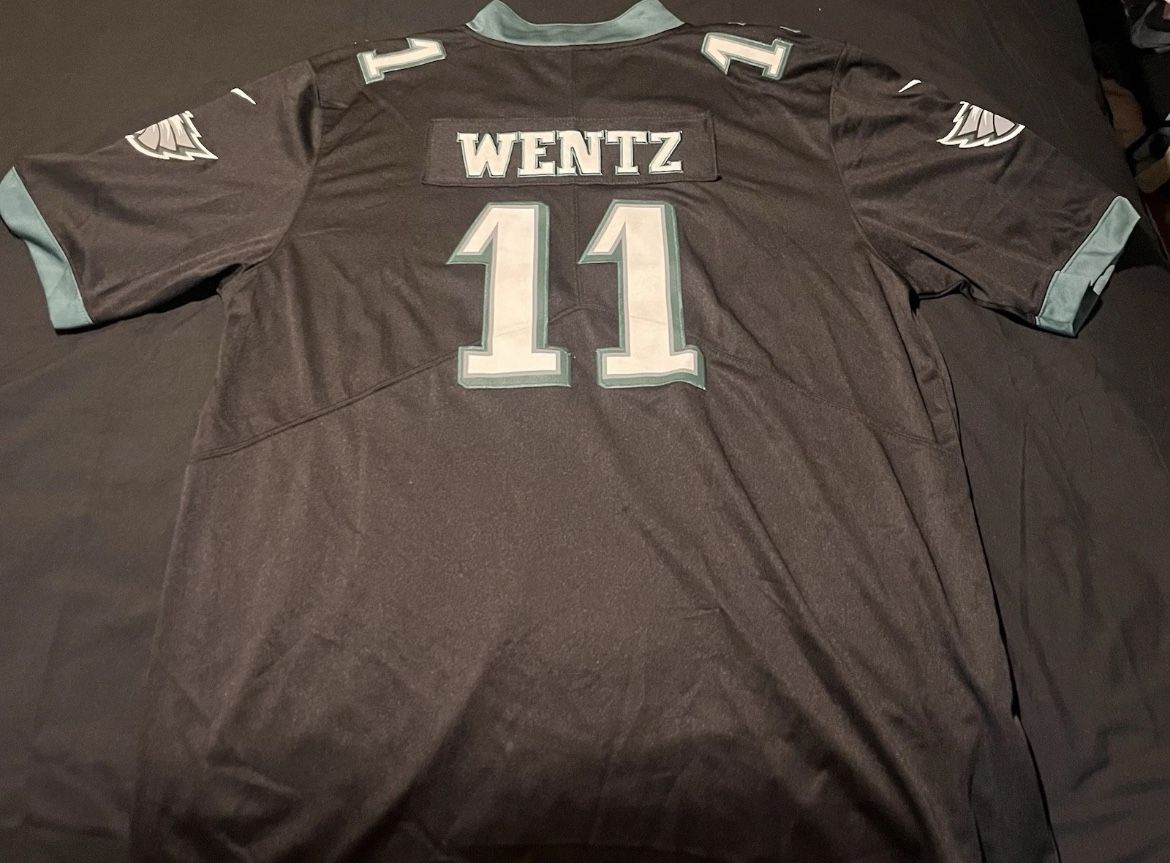 Philadelphia Eagles Wentz #11 Nike On Field Printed NFL Football Jersey Sz Large