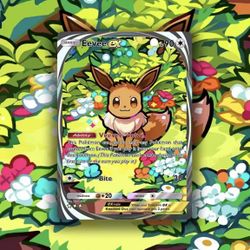 ✨ Eevee EX Holographic Card | Verdant Garden Art | Luxury Collectible
