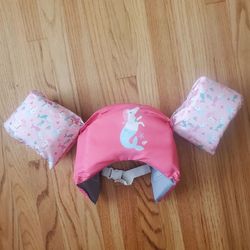 Pink mermaid unicorn swim vest water wings