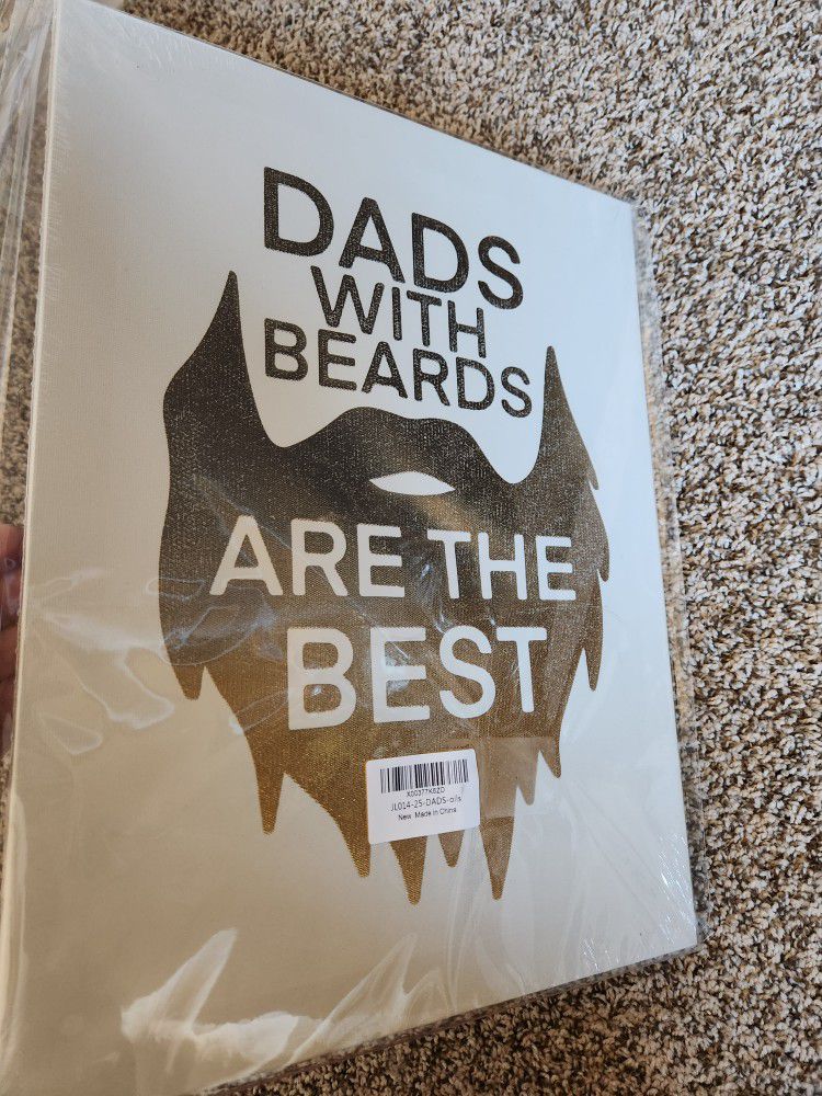 11.5 X 15 Inch "Dads With Beards Are The Best" Wall Art