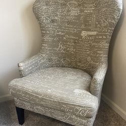 Oversized High back Parisian Motif Armchair Moving Sale 