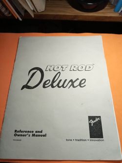 Fender Hot Rod Deluxe Owners Manual $10
