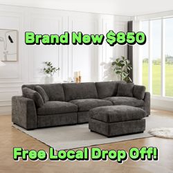 Couch & Ottoman Brand New In Box 📦 Free Local Drop Off 3 Colors To Choose From 