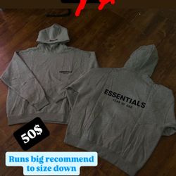 Essentials Dark Oatmeal Hoodie