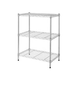 HDX 3-Tier Steel Wire Shelving Unit in Chrome (24 in. W x 30 in. H x 14 in. D)=430