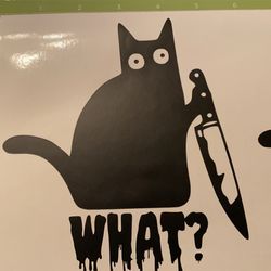 Black Cat Decal Any Size And Any Color