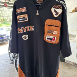 Vintage Honda Motorcycle ENYCE All Borough Racing Pit Crew Shirt Mens2 XL
