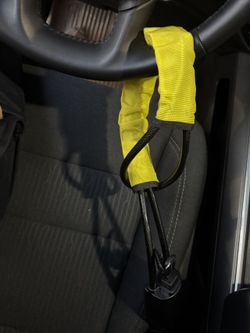 Tevlaphee Steering Wheel Lock Seat Belt Universal Anti Theft Car Device Prevention with 3 Keys for Security Fit Most Vehicles Truck SUV Van