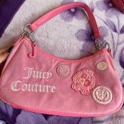 Juicy Couture Pink Velour Shoulder Bag