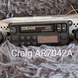 Vintage Craig Car In Dash AM/FM Stereo Radio, Cassette Player AR7042A 6 Band