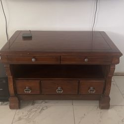 Oak Wood Te Console 