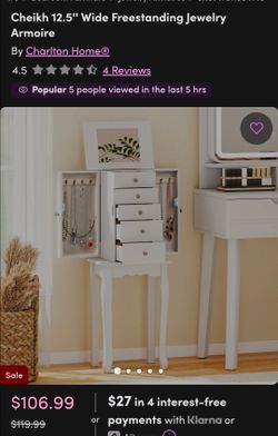 Freestanding Jewelry Armoire